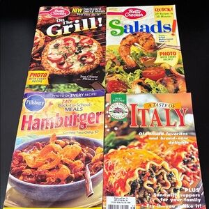 Four piece vintage assorted Cookbook magazine Collection